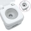 vidaXL Toilette da Campeggio 2 pcs Grigio e Bianco