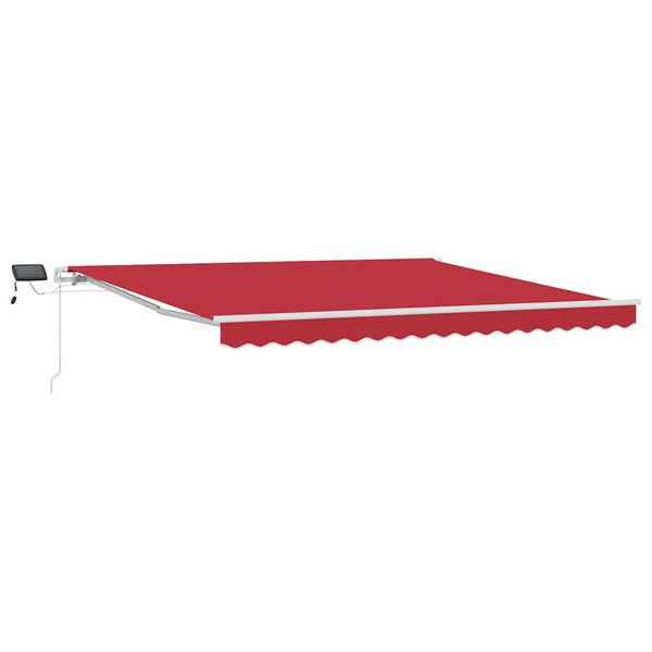 vidaXL Tenda Retrattile Rosso 400 &times; 300 cm Tessuto e acciaio