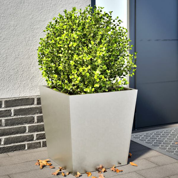 vidaXL Fioriere da Giardino 2 pz 50x50x50 cm in Acciaio Inox