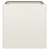 vidaXL Fioriera Bianca 40x40x40 cm in Acciaio Laminato a Freddo