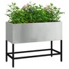 vidaXL Vaso da Giardino Rialzato Argento 60 x 26 x 45 cm