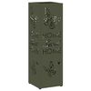 vidaXL Stand per Ombrelli da Pioggia Oliva 15,5 x 15,5 x 49 cm Acciaio
