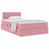 vidaXL Letto con Contenitore con materasso Rosa 120 x 200 cm Velluto
