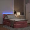 vidaXL Letto con contenitore e LED con led Rosa 90 x 190 cm Velluto