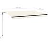 vidaXL Tenda da Sole Retrattile Manuale 450x300 cm Crema