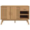 vidaXL Credenza OLDEN Marrone 114x43x73,5 cm in Legno Massello di Pino