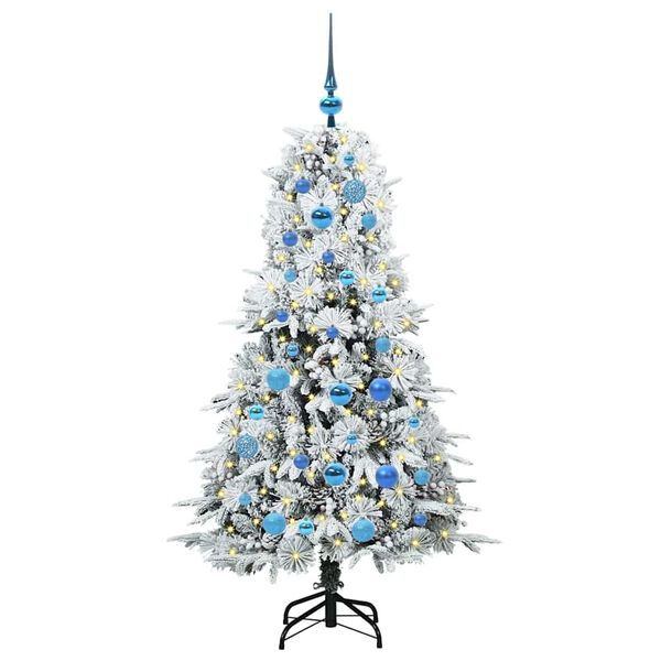 vidaXL Albero di Natale Artificiale con Rami Pieghevoli Bianco 150 cm