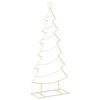 vidaXL Albero di Natale in metallo con supporto KUOPIO 180 cm Acciaio
