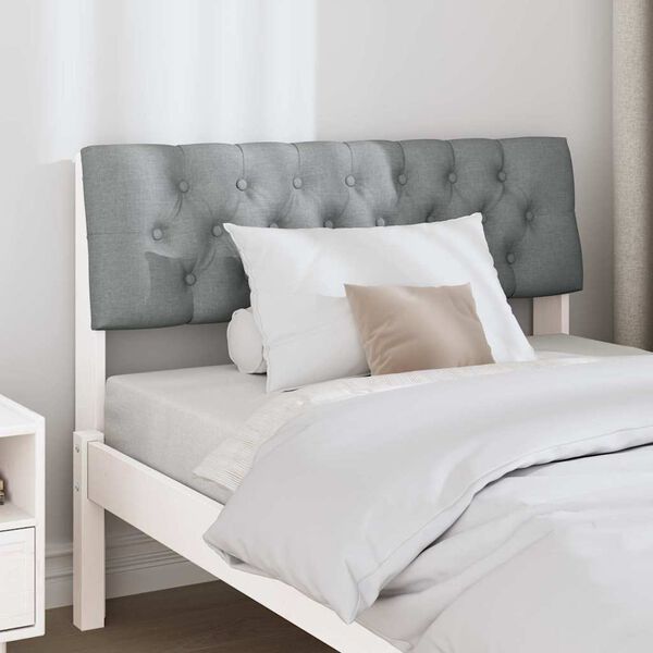 vidaXL Testiera imbottita Grigio chiaro 100 cm Pino massello