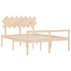 vidaXL Letto per Anziani con Testiera 140x190 cm in Legno Massello