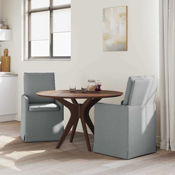 vidaXL Sedie da pranzo 2 pcs Grigio chiaro 57 x 67 x 98 cm Tessuto