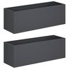 vidaXL Vaso da giardino 2 pz Antracite 60 x 20 x 20 cm