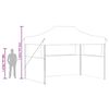 vidaXL Gazebo Professionale Pieghevole con 3 Pareti 3x4m Acciaio Crema