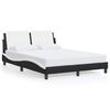 vidaXL Giroletto senza Materasso Zadar Nero e Bianco 140x190 cm in Similpelle