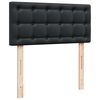 vidaXL Letto Pouf con Materasso Nero 90x190 cm Similpelle
