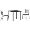 vidaXL Set da Pranzo per Giardino 3 pz Antracite