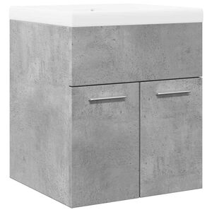 vidaXL Set Mobili da Bagno 2 pz Grigio Cemento in Legno Multistrato