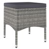 vidaXL Set Bistrot Giardino 5 pz Polyrattan e Massello Acacia Grigio
