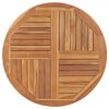 vidaXL Piano Tavolo in Legno Massello di Teak Rotondo 2,5 cm 90 cm