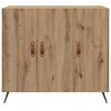 vidaXL Credenza Rovere artigianale 89,5 x 34 x 80 cm Legno multistrato