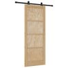 vidaXL Porta scorrevole ORKDAL Marrone 83 x 211 cm Pino massello