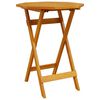 vidaXL Tavolo da Giardino Pieghevole Ø60x75cm Legno Massello di Acacia