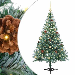 vidaXL Albero di Natale artificiale Verde 150 cm PVC e Acciaio