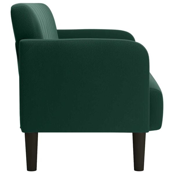 vidaXL Divano Divanetto Verde Scuro 109 cm Velluto