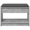 vidaXL Panca per ingresso con cuscino Grigio Cemento 63 x 38 x 45 cm