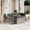 vidaXL Set Divano da Giardino 9 pz con Cuscini Grigio in Polyrattan