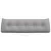 vidaXL Cuscino per Schiena Grigio Nuvola 160 x 24 x 50 cm Tessuto