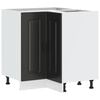 vidaXL Mobile Base ad Angolo Cucina Kalmar Nero in Legno Multistrato