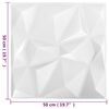 vidaXL Pannelli da parete 12 pcs Bianco Origami 50 x 50 cm Schiuma XPS