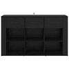 vidaXL Credenza Rovere Nero 100 x 30 x 59,5 cm Legno multistrato