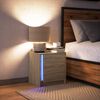 vidaXL Comodino con Luci LED Rovere Sonoma in Legno Multistrato