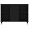 vidaXL Set Mobili da Bagno 3 pz Nero in Legno Multistrato