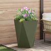 vidaXL Fioriera 2 pcs Verde oliva 50 x 50 x 75 cm Acciaio