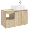 vidaXL Set di mobili per il bagno 2 pz Rovere Sonoma