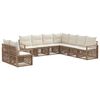 vidaXL Set Divano da Giardino 9 pcs Beige polyrattan