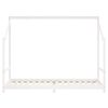 vidaXL Giroletto per Bambini Bianco 2x(90x200) cm Legno Massello Pino