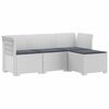 vidaXL Divano da giardino 4 posti con cuscini aspetto rattan PP Bianco