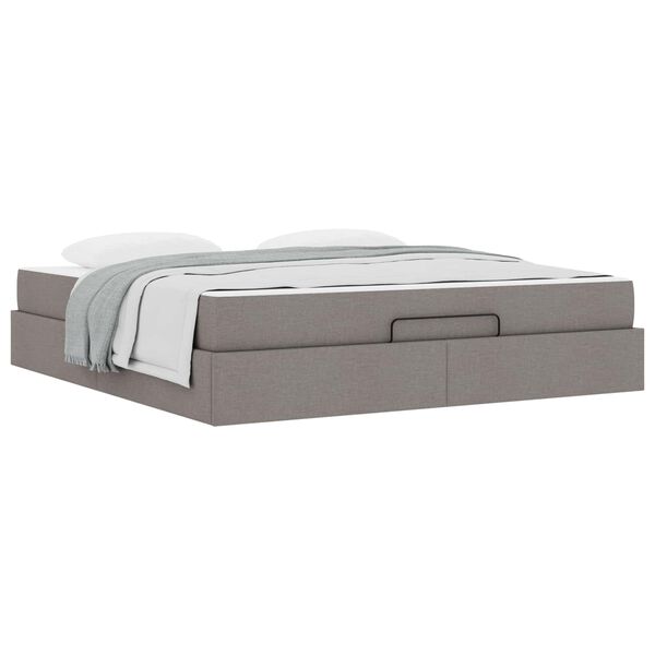 vidaXL Struttura letto con materasso con materasso 2 pcs Talpa Tessuto