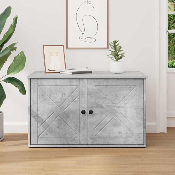 vidaXL Casa per Gatti Calcestruzzo 85 x 55 x 50 cm Legno multistrato