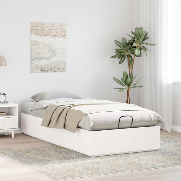 vidaXL Letto ottomano Bianco 80 x 200 cm Legno di pino massiccio