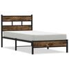 vidaXL Giroletto senza Materasso con Testiera Rovere Sonoma 100x200 cm