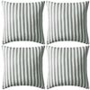 vidaXL Cuscini da Esterno 4 pz Stampa a Righe 45x45 cm Grigi