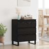 vidaXL Credenza Rovere Nero 60 x 35 x 70 cm Legno multistrato