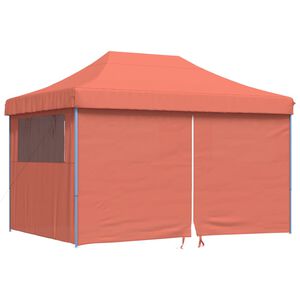 vidaXL Tendone per Feste Pieghevole Pop-Up con 4 Pareti Terracotta