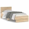 vidaXL Giroletto senza Materasso con Testiera Rovere Sonoma 90x200 cm