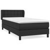 vidaXL Giroletto a Molle con Materasso Nero 90x200 cm in Similpelle